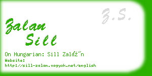 zalan sill business card